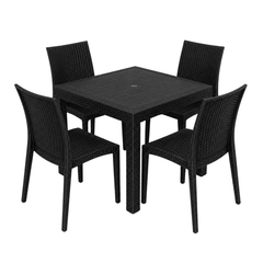 Protin Patio Set - 5 pcs. (Black)