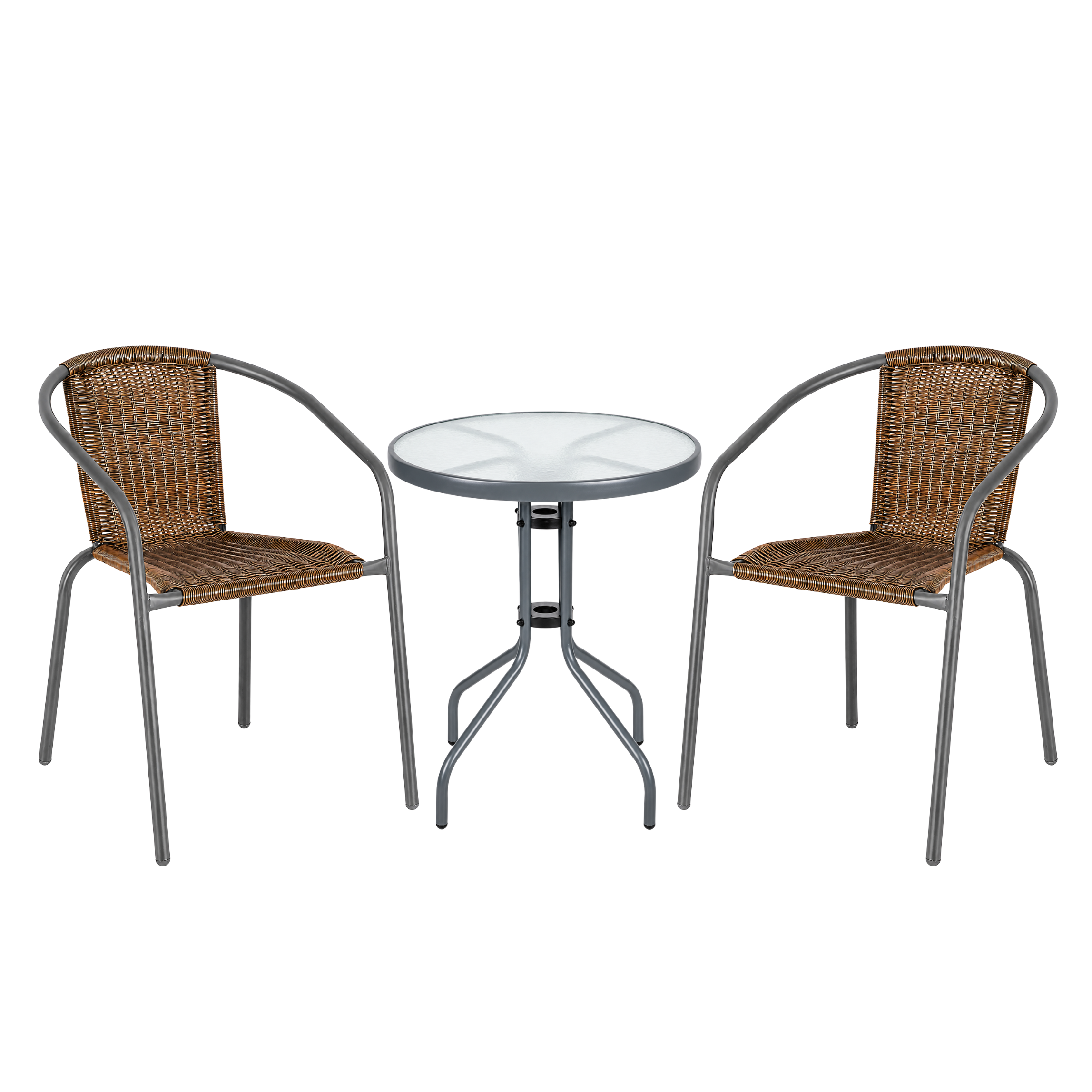 Percho Bistro Set - 3 pcs. (Brown)