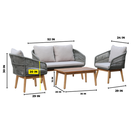 Maui Conversation Set - 4 pcs.