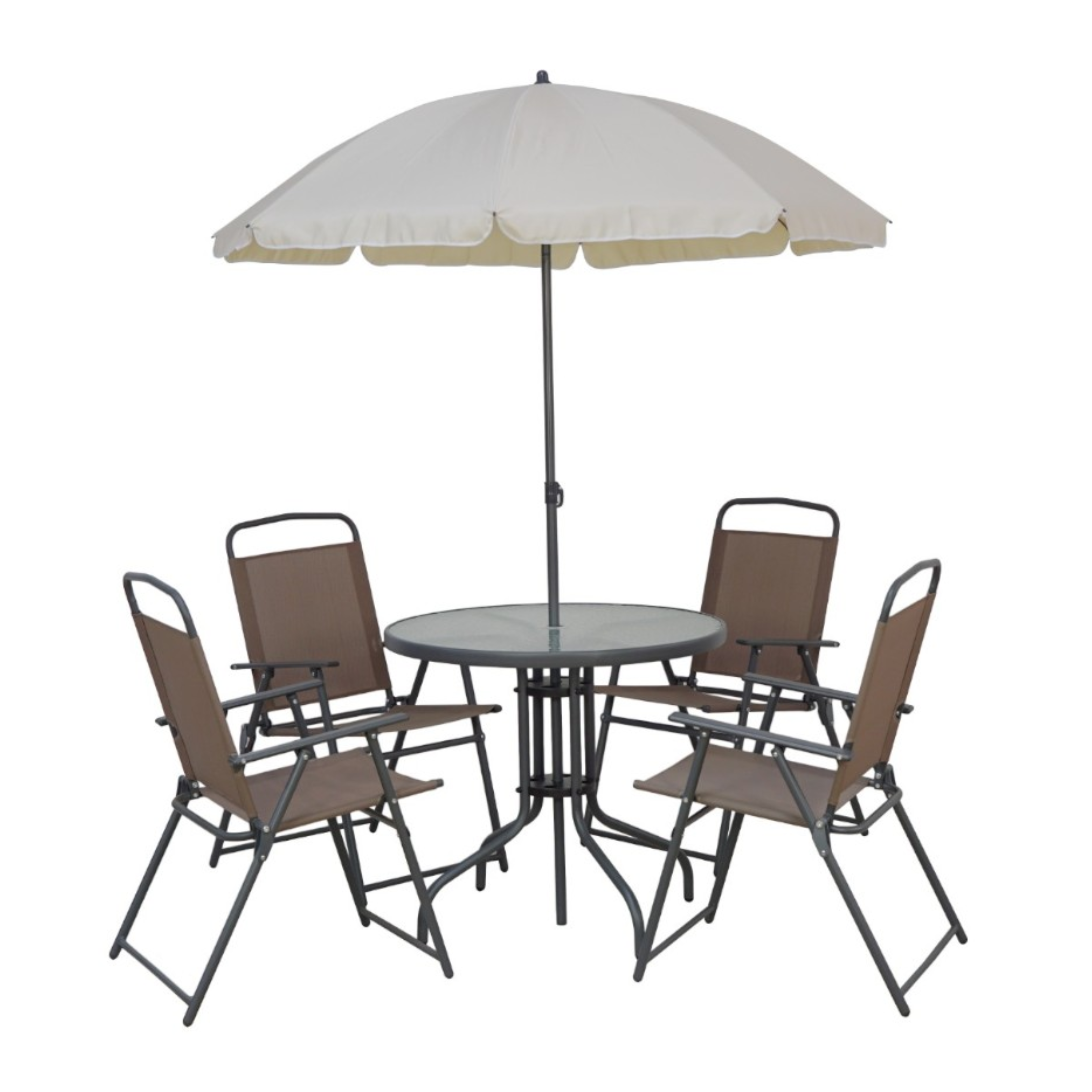Blondy Patio Set - 6 pcs. (Brown)