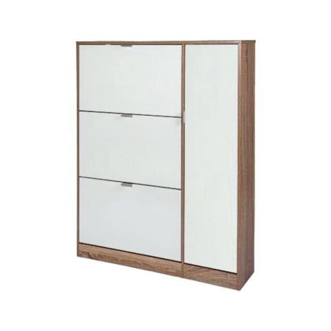 Shoe Cabinet 3 Tiers - White