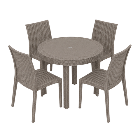 Brittany Patio Set - 5 pcs. (Taupe)