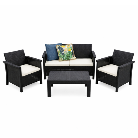 Jessica Patio Set - Black (4 pcs.)