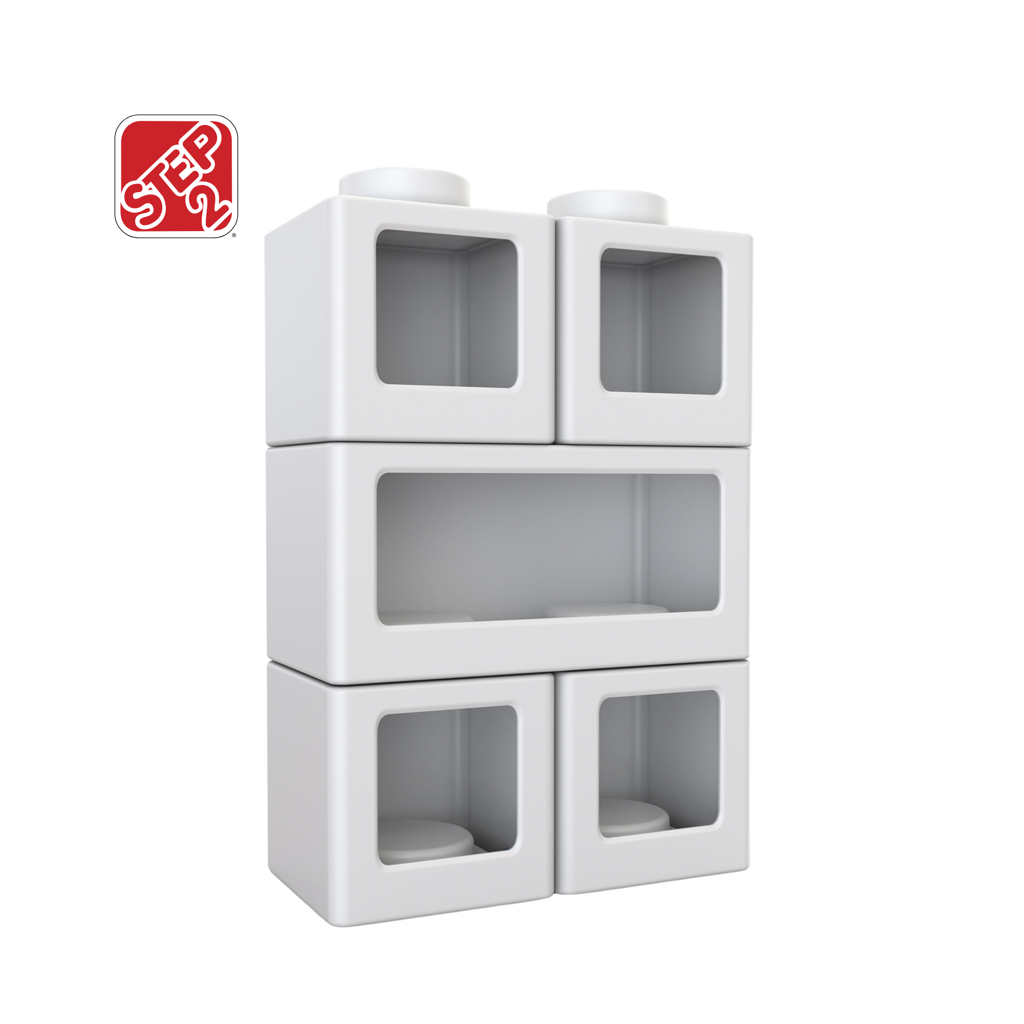 Step 2® Contemporary Builders Stackable Storage Cubes™ - White