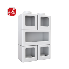 Step 2® Contemporary Builders Stackable Storage Cubes™ - White
