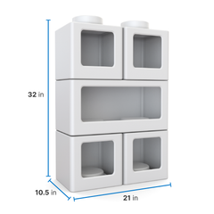 Step 2® Contemporary Builders Stackable Storage Cubes™ - White