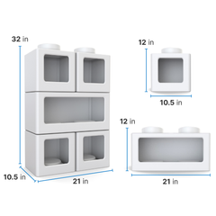 Step 2® Contemporary Builders Stackable Storage Cubes™ - White