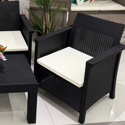 Jessica Patio Set - Black (4 pcs.)
