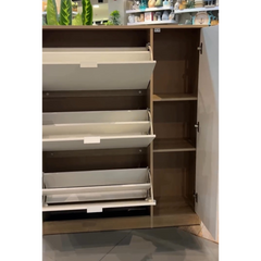 Shoe Cabinet 3 Tiers - White