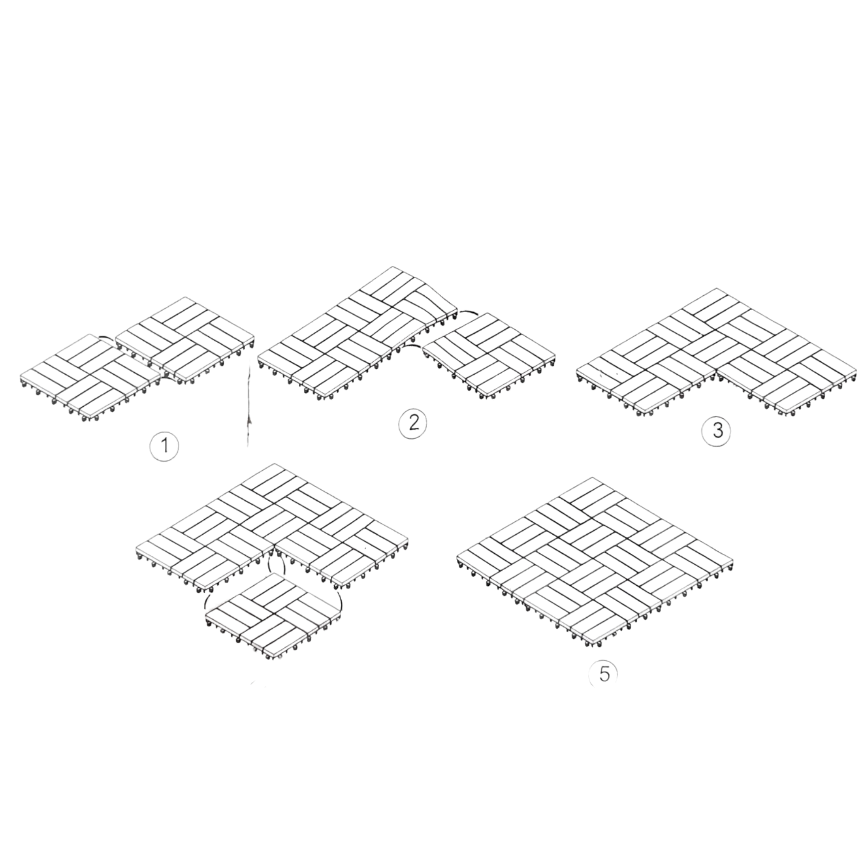 Floor Tiles - Straight Desing (10 Units)