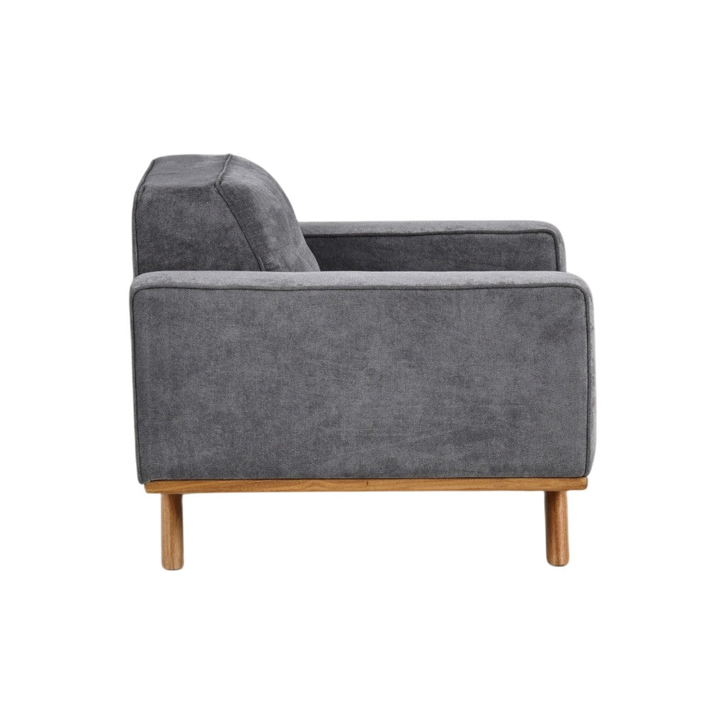Nile Single Sofa - Gray/Natural Legs