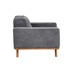 Nile Single Sofa - Gray/Natural Legs