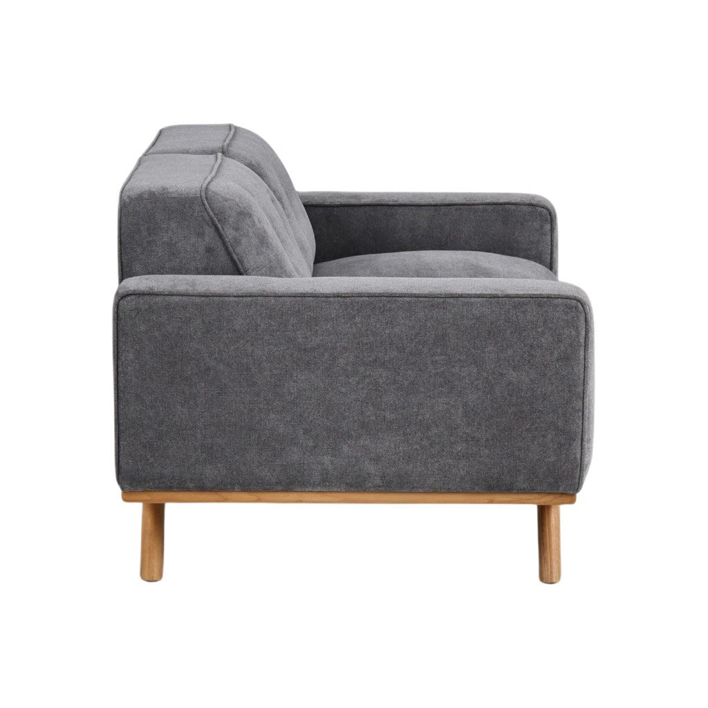 Nile 2-Seater Sofa - Gray/Natural Legs