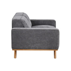Nile 2-Seater Sofa - Gray/Natural Legs