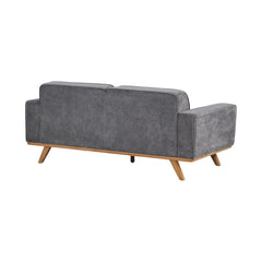 Nile 2-Seater Sofa - Gray/Natural Legs
