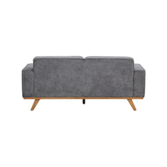 Nile 2-Seater Sofa - Gray/Natural Legs