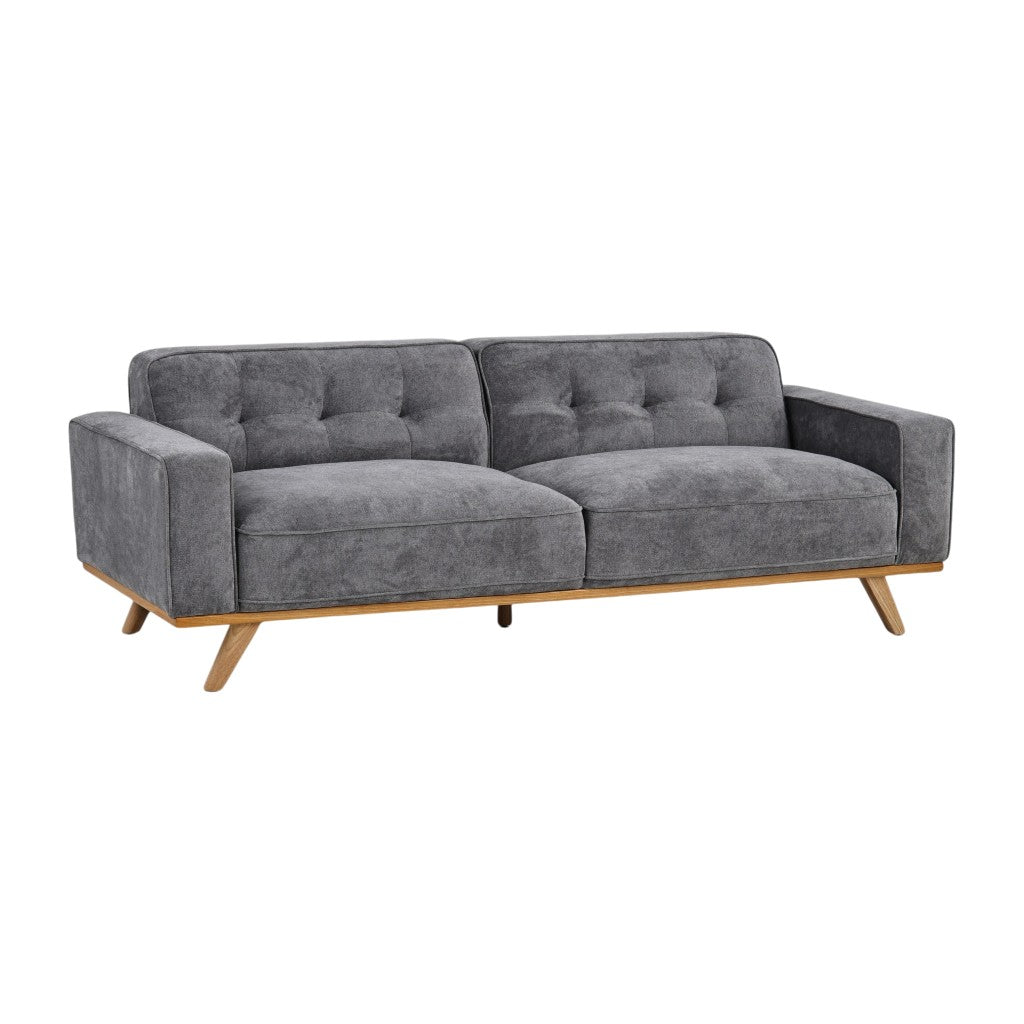 Nile 3-Seater Sofa - Gray/Natural Legs