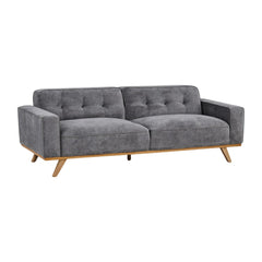 Nile 3-Seater Sofa - Gray/Natural Legs