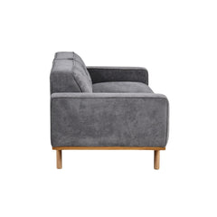 Nile 3-Seater Sofa - Gray/Natural Legs