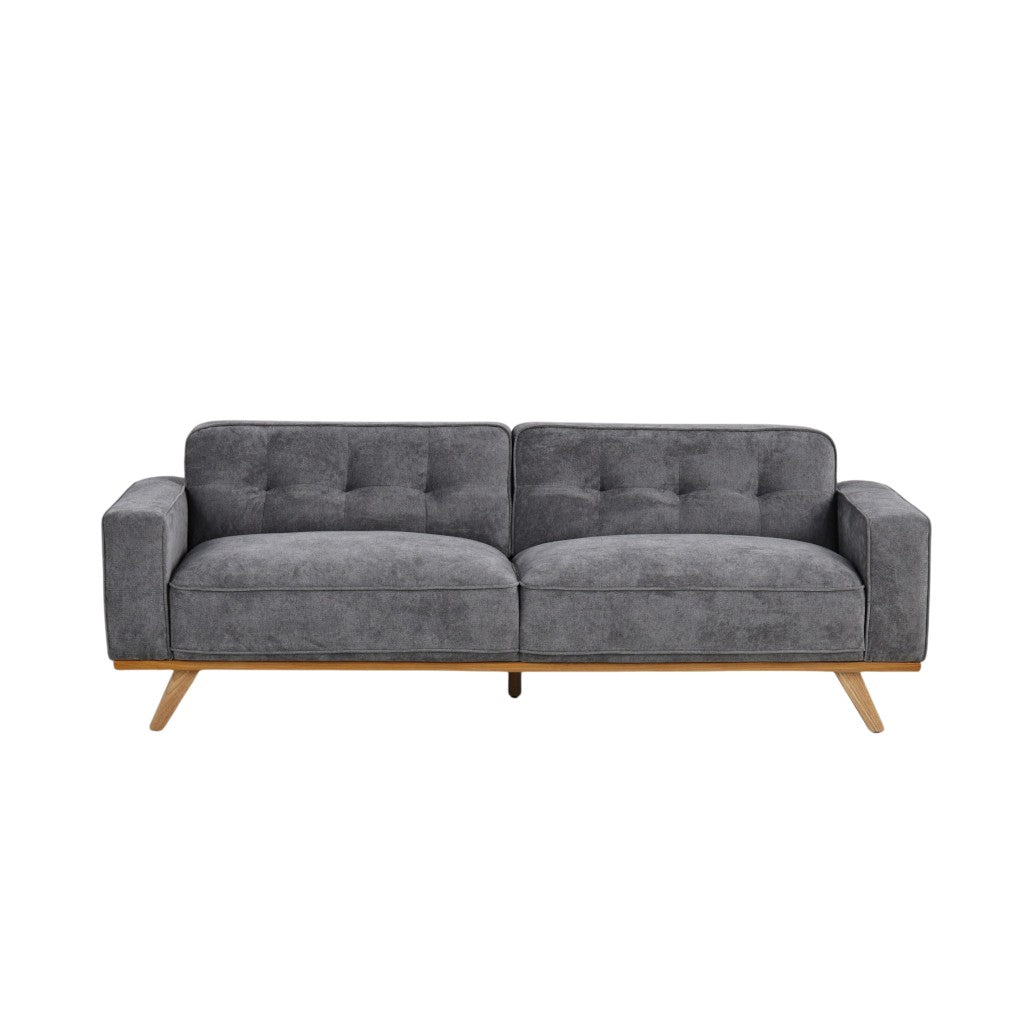 Nile 3-Seater Sofa - Gray/Natural Legs