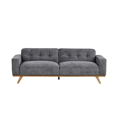 Nile 3-Seater Sofa - Gray/Natural Legs