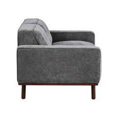 Nile 2-Seater Sofa - Gray/Walnut Legs
