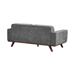 Nile 2-Seater Sofa - Gray/Walnut Legs