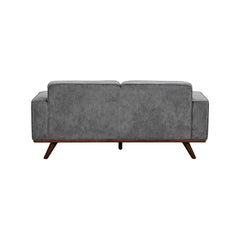 Nile 2-Seater Sofa - Gray/Walnut Legs