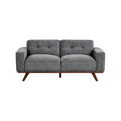 Nile 2-Seater Sofa - Gray/Walnut Legs