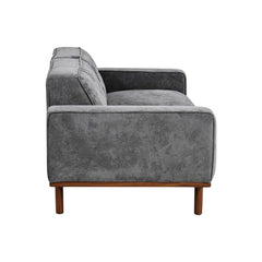 Nile 3-Seater Sofa - Gray/Walnut Legs