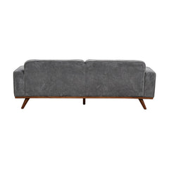 Nile 3-Seater Sofa - Gray/Walnut Legs
