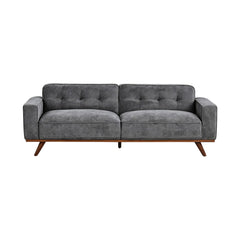 Nile 3-Seater Sofa - Gray/Walnut Legs