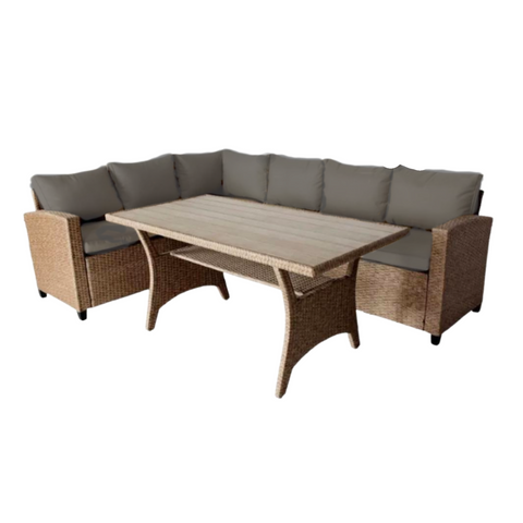 Outopia Corner Sofa Set - Grey Cushions