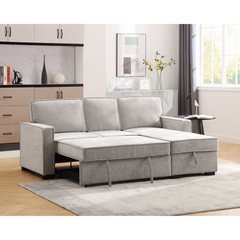 Leticia Sectional Corner Sofabed - Beige