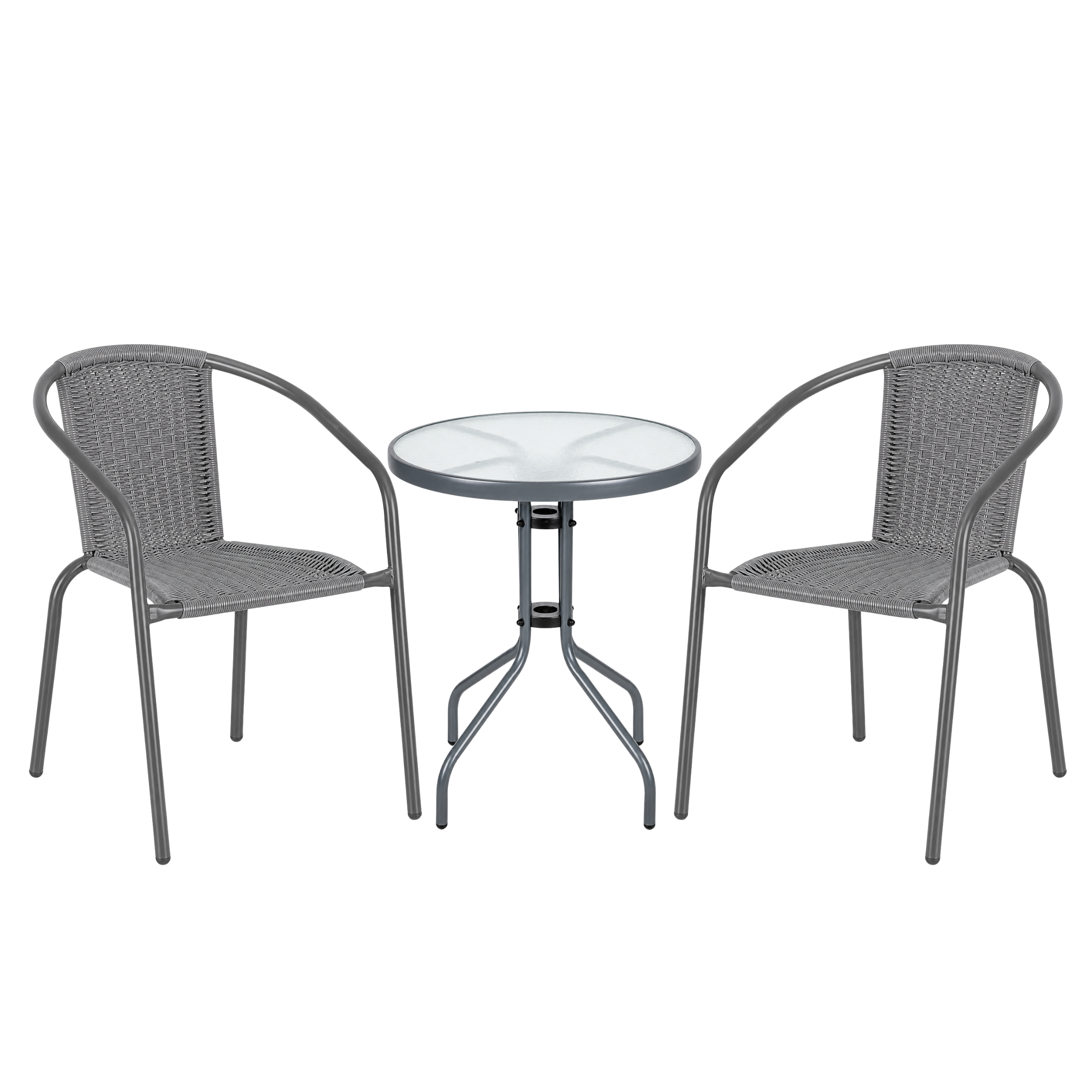 Percho Bistro Set - 3 pcs. (Grey)