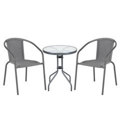 Percho Bistro Set - 3 pcs. (Grey)