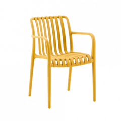 Zephyr Plastic Chair - Mustard