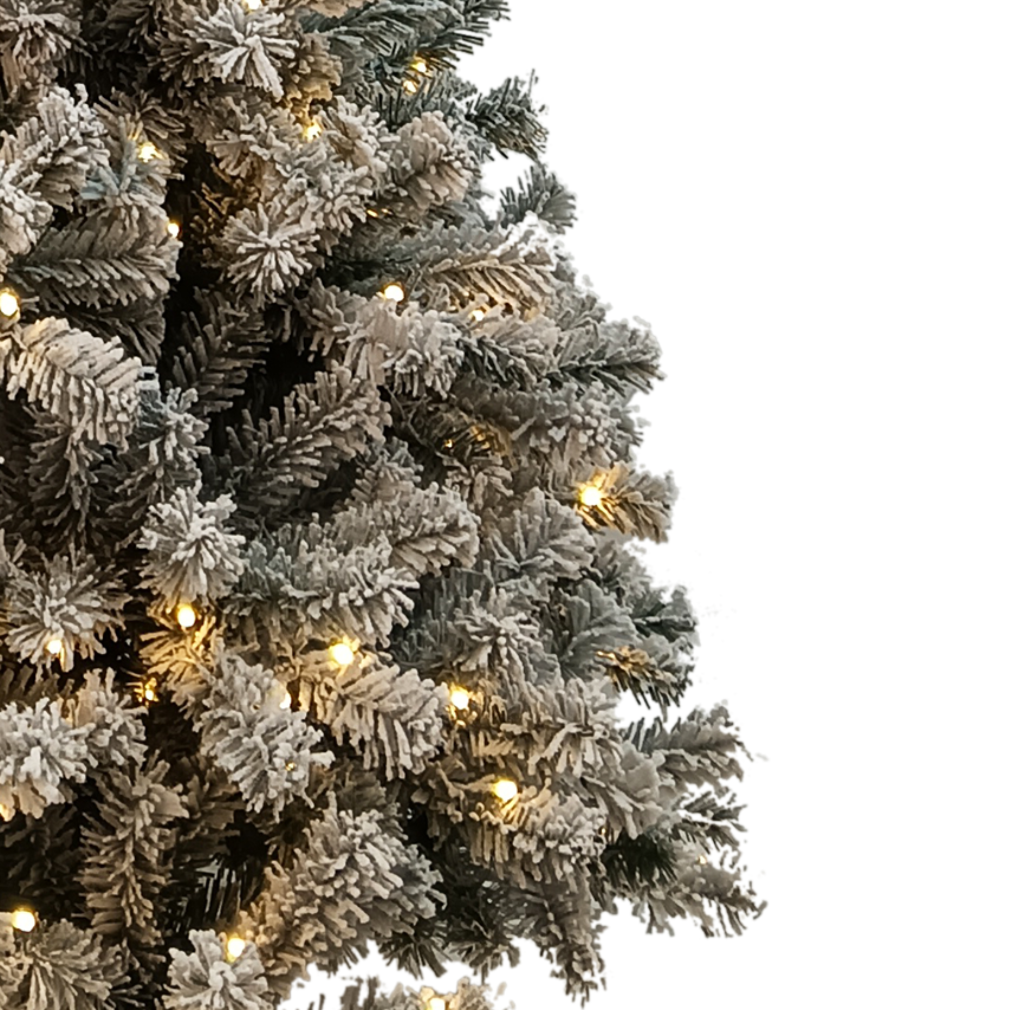 Pre-Lit Anoka Flocked Tree - 9 ft.