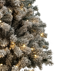 Pre-Lit Anoka Flocked Tree - 9 ft.