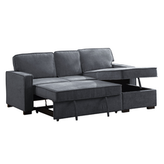 Leticia Sectional Corner Sofabed - Dark Grey