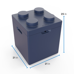 Step 2® Contemporary Builders Toy Box™ - Denim Blue