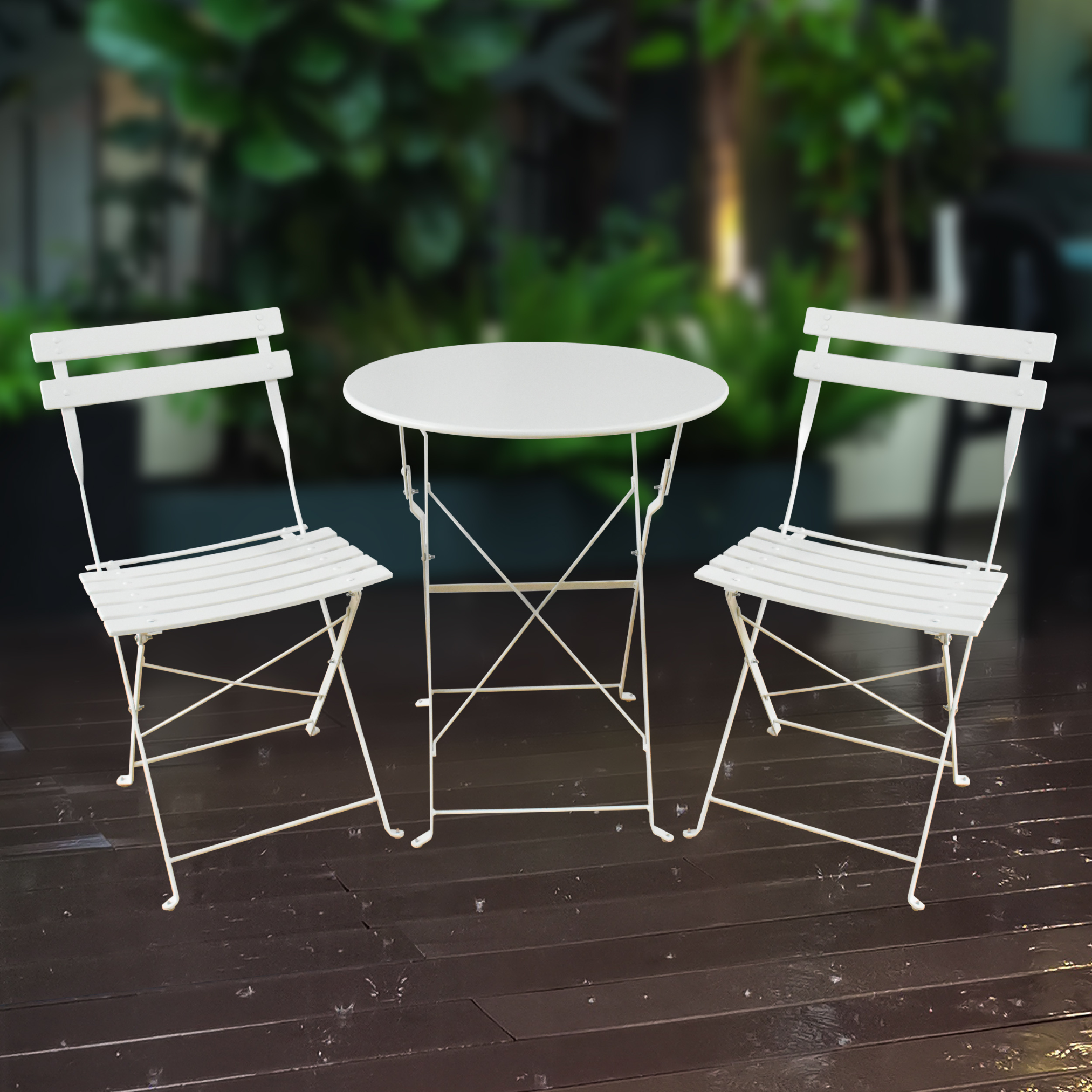 Bistro Set - 3 pcs. (White)