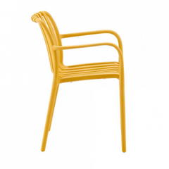 Zephyr Plastic Chair - Mustard