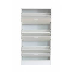 Shoe Cabinet 3 Tiers - White