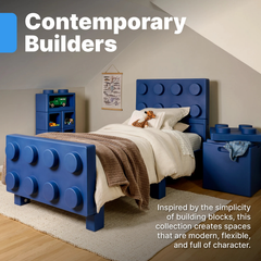 Step 2® Contemporary Builders Twin Bed™ - Denim Blue