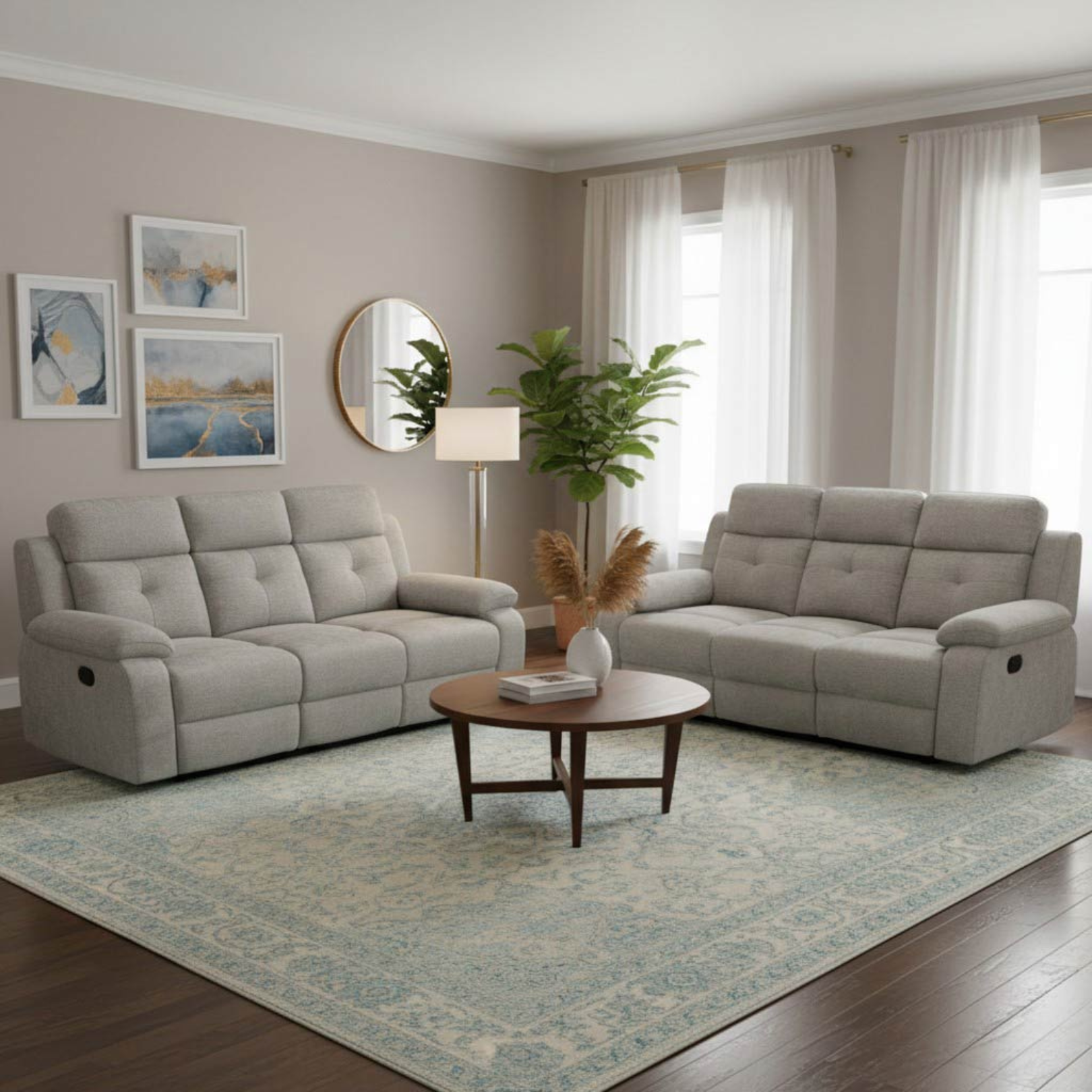 Sorbe 2-Seater Recliner Loveseat - Gray
