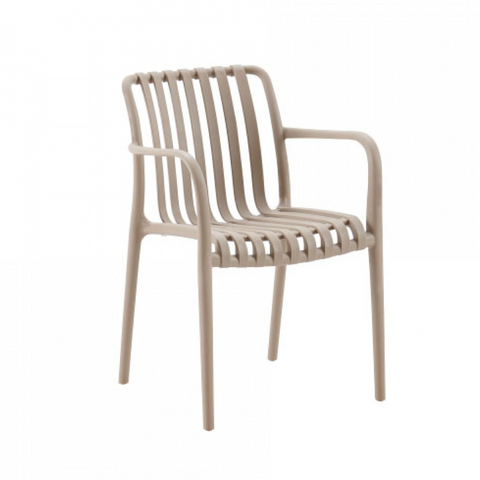 Zephyr Plastic Chair - Taupe