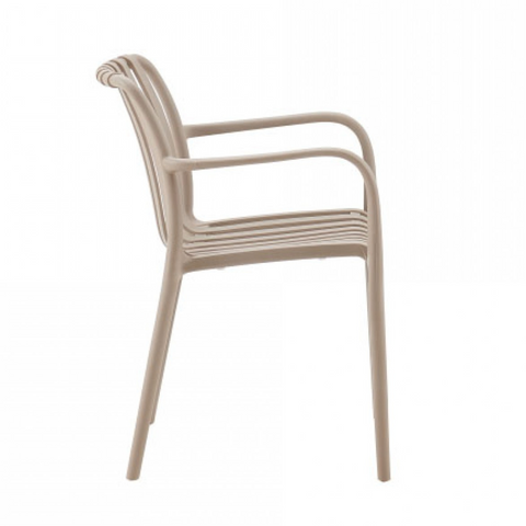 Zephyr Plastic Chair - Taupe