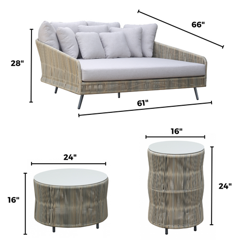 Set Solaro Daybed - 3 pcs.