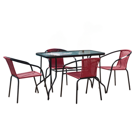 Patio Set - 5 pcs. (Red)